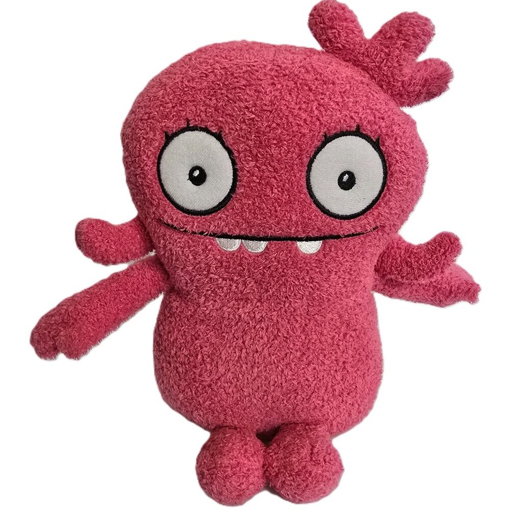 Ugly Dolls Moxie Monster Plush Toy Stuffed Animal Pink Embroidered Face Soft